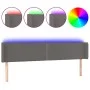 Kopfteil mit LED-grauem Kunstleder 163x16x78/88 cm von , Kopf- und Fußteile - Ref: Foro24-3123196, Preis: 68,38 €, Rabatt: %