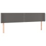 Cabecero con LED cuero sintético gris 163x16x78/88 cm de , Cabeceros y pies de cama - Ref: Foro24-3123196, Precio: 72,76 €, D...