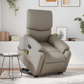 Sillón reclinable masaje pie cuero artificial color capuchino en Sillones | Comprar online en Foru.es