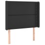 Cabecero con LED cuero sintético negro 83x16x118/128 cm de , Cabeceros y pies de cama - Ref: Foro24-3123980, Precio: 73,89 €,...