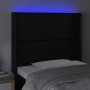 Cabecero con LED cuero sintético negro 83x16x118/128 cm de , Cabeceros y pies de cama - Ref: Foro24-3123980, Precio: 73,89 €,...