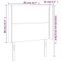 Cabecero con LED cuero sintético negro 83x16x118/128 cm de , Cabeceros y pies de cama - Ref: Foro24-3123980, Precio: 73,89 €,...