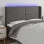 Kopfteil mit LED-grauem Kunstleder 163x16x118/128cm von , Kopf- und Fußteile - Ref: Foro24-3124008, Preis: 113,81 €, Rabatt: %