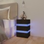 Mesita de noche luz LED madera de ingeniería negra 45x35x67 cm de vidaXL, Mesitas de noche - Ref: Foro24-326841, Precio: 106,...