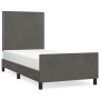 Estructura de cama con cabecero terciopelo gris oscuro 90x200cm de , Camas y somieres - Ref: Foro24-3125673, Precio: 129,46 €...