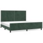 Estructura cama con cabecero terciopelo verde oscuro 200x200 cm de , Camas y somieres - Ref: Foro24-3125717, Precio: 242,64 €...