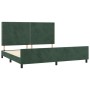 Estructura cama con cabecero terciopelo verde oscuro 200x200 cm de , Camas y somieres - Ref: Foro24-3125717, Precio: 242,64 €...