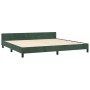 Estructura cama con cabecero terciopelo verde oscuro 200x200 cm de , Camas y somieres - Ref: Foro24-3125717, Precio: 242,64 €...