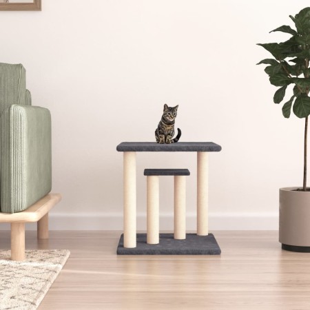 Postes rascadores para gatos con plataformas gris oscuro 50 cm en Mobiliario para gatos | Comprar online en Foru.es