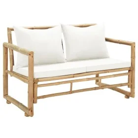 2 seater garden sofa with bamboo cushions by vidaXL, garden benches - Ref: Foro24-43157, Price: 238,83 €, Discount: %