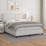 Cama box spring con colchón cuero sintético blanco 180x200 cm de , Camas y somieres - Ref: Foro24-3128986, Precio: 646,53 €, ...