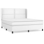 Cama box spring con colchón cuero sintético blanco 180x200 cm de , Camas y somieres - Ref: Foro24-3128986, Precio: 646,53 €, ...