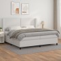 Cama box spring con colchón cuero sintético blanco 200x200 cm de , Camas y somieres - Ref: Foro24-3128992, Precio: 712,97 €, ...