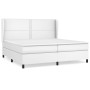 Cama box spring con colchón cuero sintético blanco 200x200 cm de , Camas y somieres - Ref: Foro24-3128992, Precio: 712,97 €, ...