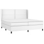 Cama box spring con colchón cuero sintético blanco 200x200 cm de , Camas y somieres - Ref: Foro24-3128992, Precio: 712,97 €, ...