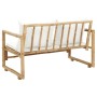 Sofá de jardín 2 plazas con cojines bambú de vidaXL, Bancos de jardín - Ref: Foro24-43157, Precio: 176,27 €, Descuento: %