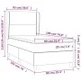 Box spring bed with light gray velvet mattress 90x190 cm by , Beds and slatted bases - Ref: Foro24-3129123, Price: 309,12 €, ...