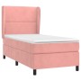 Cama box spring con colchón terciopelo rosa 90x190 cm de , Camas y somieres - Ref: Foro24-3129128, Precio: 337,98 €, Descuent...
