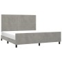 Estructura de cama con cabecero terciopelo gris claro 180x200cm de , Camas y somieres - Ref: Foro24-3125708, Precio: 214,97 €...