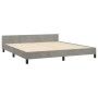 Estructura de cama con cabecero terciopelo gris claro 180x200cm de , Camas y somieres - Ref: Foro24-3125708, Precio: 214,97 €...