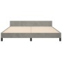 Estructura de cama con cabecero terciopelo gris claro 180x200cm de , Camas y somieres - Ref: Foro24-3125708, Precio: 214,97 €...