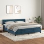 Cama box spring con colchón terciopelo azul oscuro 180x200 cm de , Camas y somieres - Ref: Foro24-3130917, Precio: 531,75 €, ...