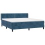 Cama box spring con colchón terciopelo azul oscuro 180x200 cm de , Camas y somieres - Ref: Foro24-3130917, Precio: 531,75 €, ...