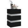 Mesita de noche luz LED madera de ingeniería negra 45x35x67 cm de vidaXL, Mesitas de noche - Ref: Foro24-326841, Precio: 106,...