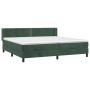 Cama box spring con colchón terciopelo verde oscuro 200x200 cm de , Camas y somieres - Ref: Foro24-3130922, Precio: 603,43 €,...