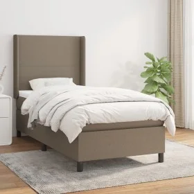 Cama box spring con colchón tela gris taupe 80x200 cm de , Camas y somieres - Ref: Foro24-3131229, Precio: 373,93 €, Descuent...