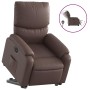 Sillón reclinable elevable eléctrico de cuero sintético marrón en Sillones | Comprar online en Foru.es