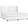 Cama box spring con colchón cuero sintético blanco 200x200 cm de , Camas y somieres - Ref: Foro24-3132460, Precio: 708,35 €, ...