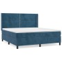 Cama box spring con colchón terciopelo azul oscuro 180x200 cm de , Camas y somieres - Ref: Foro24-3132637, Precio: 607,49 €, ...
