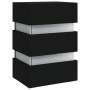 Mesita de noche luz LED madera de ingeniería negra 45x35x67 cm de vidaXL, Mesitas de noche - Ref: Foro24-326841, Precio: 106,...