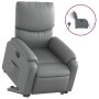Sillón reclinable elevable eléctrico de cuero sintético gris en Sillones | Comprar online en Foru.es