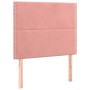 Cama box spring colchón y LED terciopelo rosa 90x200 cm de , Camas y somieres - Ref: Foro24-3136046, Precio: 311,71 €, Descue...