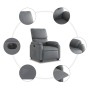 Sillón reclinable elevable eléctrico de cuero sintético gris en Sillones | Comprar online en Foru.es