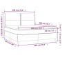 Cama box spring colchón y LED terciopelo gris oscuro 180x200 cm de , Camas y somieres - Ref: Foro24-3136078, Precio: 566,98 €...