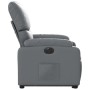 Sillón reclinable elevable eléctrico de cuero sintético gris en Sillones | Comprar online en Foru.es