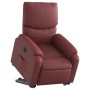 Sillón elevable eléctrico cuero artificial rojo tinto en Sillones | Comprar online en Foru.es