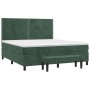 Cama box spring con colchón terciopelo verde oscuro 180x200 cm de , Camas y somieres - Ref: Foro24-3137800, Precio: 640,74 €,...