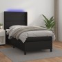 Cama box spring y colchón LED cuero sintético negro 90x200 cm de , Camas y somieres - Ref: Foro24-3139301, Precio: 337,89 €, ...