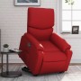 Sillón elevable eléctrico cuero artificial rojo en Sillones | Comprar online en Foru.es