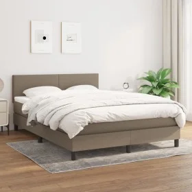 Boxspringbett mit taupegrauer Stoffmatratze 140x190 cm von , Betten und Lattenroste - Ref: Foro24-3139893, Preis: 435,61 €, R...