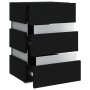 Mesita de noche luz LED madera de ingeniería negra 45x35x67 cm de vidaXL, Mesitas de noche - Ref: Foro24-326841, Precio: 106,...