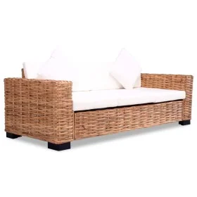 3-Sitzer-Sofa aus natürlichem Rattan von vidaXL, Sofas - Ref: Foro24-244419, Preis: 664,48 €, Rabatt: %