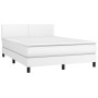 Cama box spring con colchón cuero sintético blanco 140x190 cm de , Camas y somieres - Ref: Foro24-3141000, Precio: 466,89 €, ...