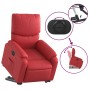 Sillón elevable eléctrico cuero artificial rojo en Sillones | Comprar online en Foru.es