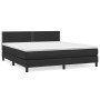 Cama box spring con colchón cuero sintético negro 180x200 cm de , Camas y somieres - Ref: Foro24-3141077, Precio: 540,02 €, D...