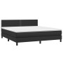 Cama box spring con colchón cuero sintético negro 180x200 cm de , Camas y somieres - Ref: Foro24-3141077, Precio: 540,02 €, D...